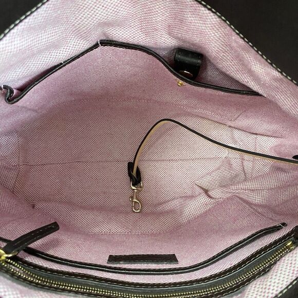 Dooney and Bourke Portofino Grommet Shopper Brown Clean SEE Gold Hardware - Picture 14 of 16